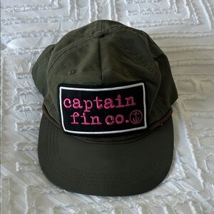 Captain Fin Co. Big Patch Hat Olive Green Cap Snapback Closure